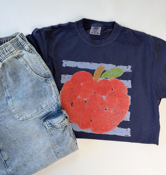 Apple Teacher T Shirt - Comfort Colors Watercolor Apple T Shirt - Cute Teacher Shirt - Back to School Shirt Teacher Graphic Shirt
