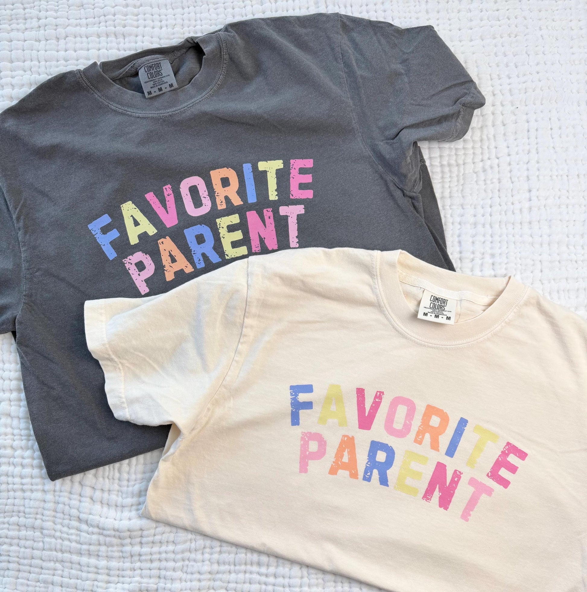 Favorite Parent Distressed Graphic Tee - Comfort Colors Shirt- Cute Mom Dad Tee - Fave Parent Shirt - Funny Graphic T Shirt