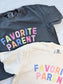 Favorite Parent Distressed Graphic Tee - Comfort Colors Shirt- Cute Mom Dad Tee - Fave Parent Shirt - Funny Graphic T Shirt