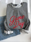 Retro Inspired Embroidered Game Day Crewneck Sweatshirt - Sports Team Sweater - Cute Sports Sweatshirt