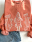 Fish Trio Embroidered Comfort Colors Crewneck - Fishing Sweatshirt - Minimal Fishing Sweater - Trout Trio Sweater