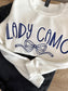 Custom Embroidered Team Name Sweatshirt with Bow - Personalized Game Day Crewneck - Embroidered Team Sweatshirt - Custom Thread Color -