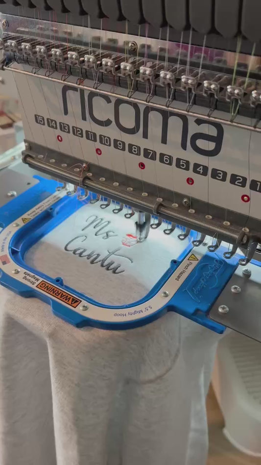 Custom Embroidered Apple Icon Teacher Quarter Zip